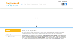 Desktop Screenshot of hracky-radovanek.cz